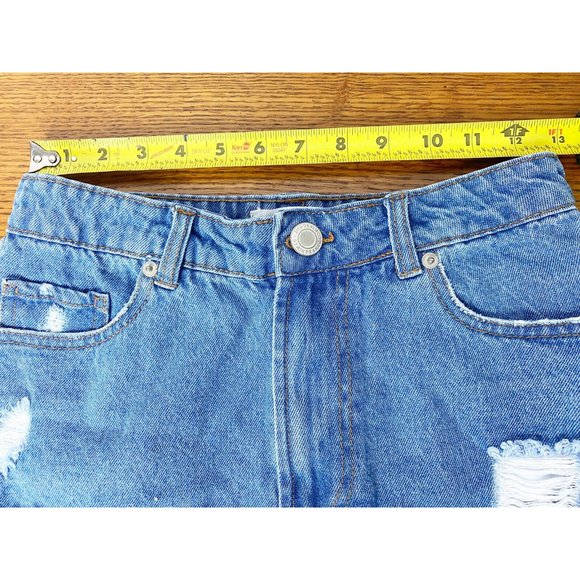 SWS Denim Sz S Denim Distressed High Waisted Skirt - Picture 3 of 7